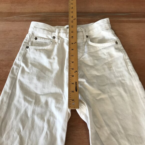 Agolde 90's Pinch Jeans Women 23 White High Rise Button Fly Stretch Preppy 17477 - Picture 8 of 13